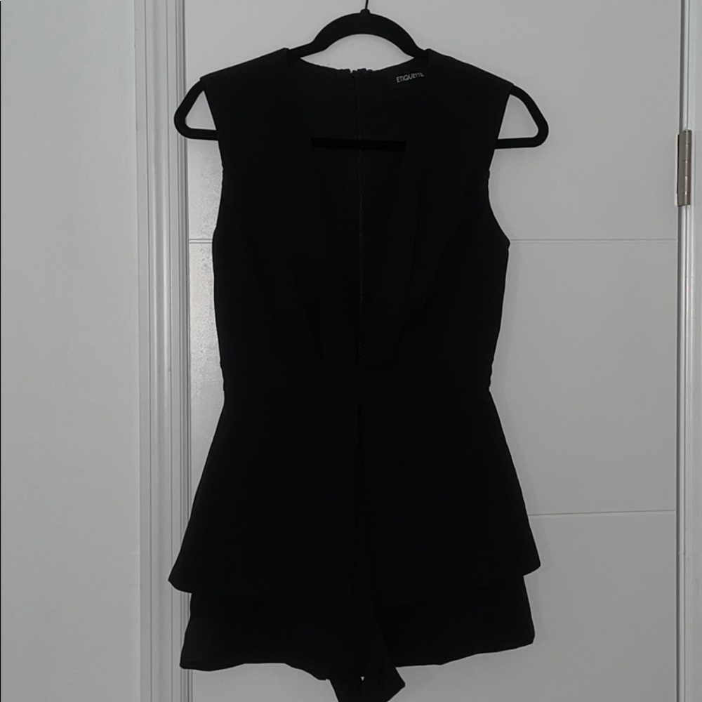Black mini romper